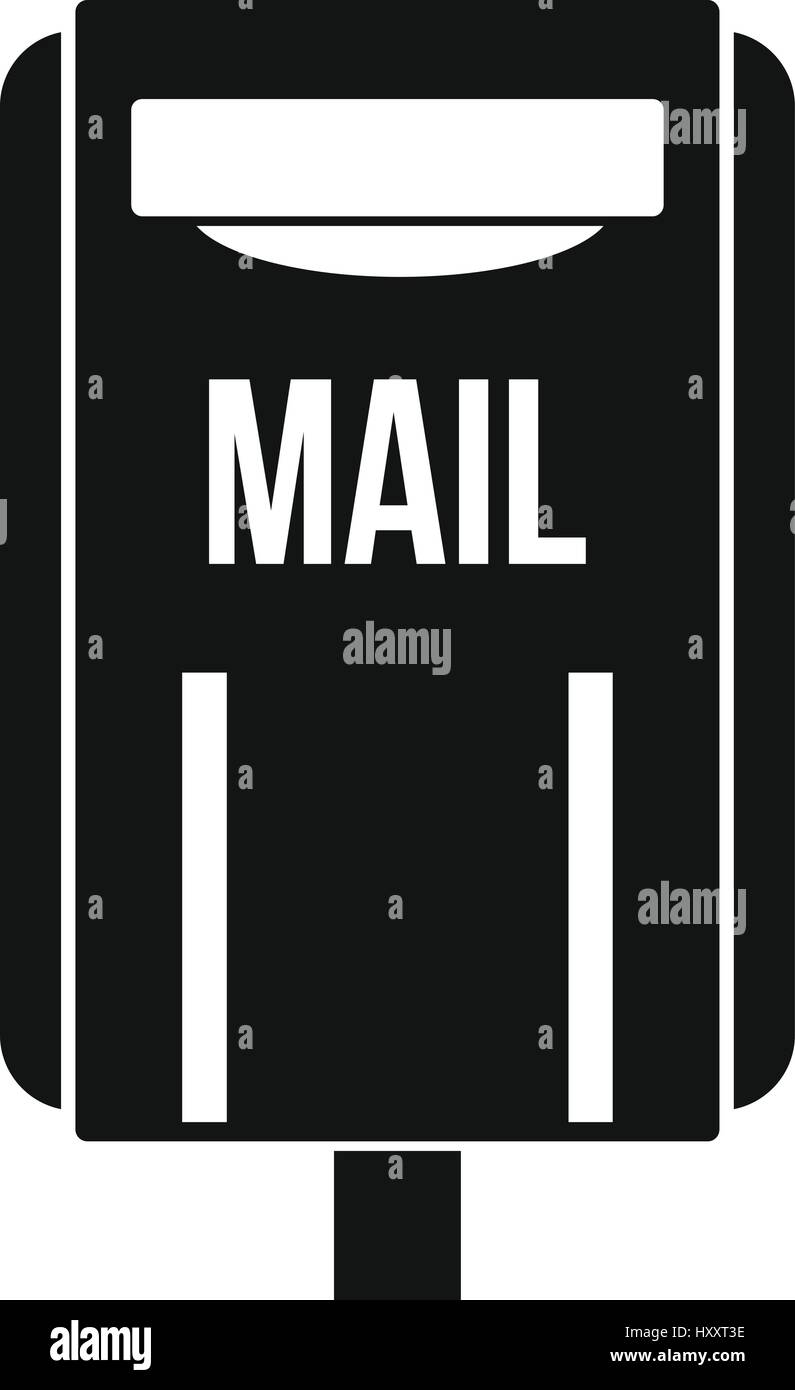 Post box icon, simple style Stock Vector Image & Art - Alamy