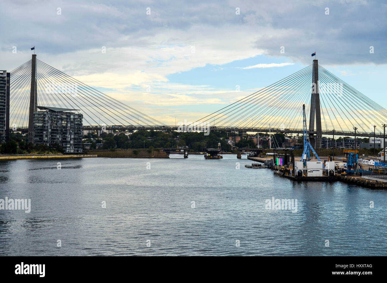 Anzac Bridge, Sydney Stock Photo