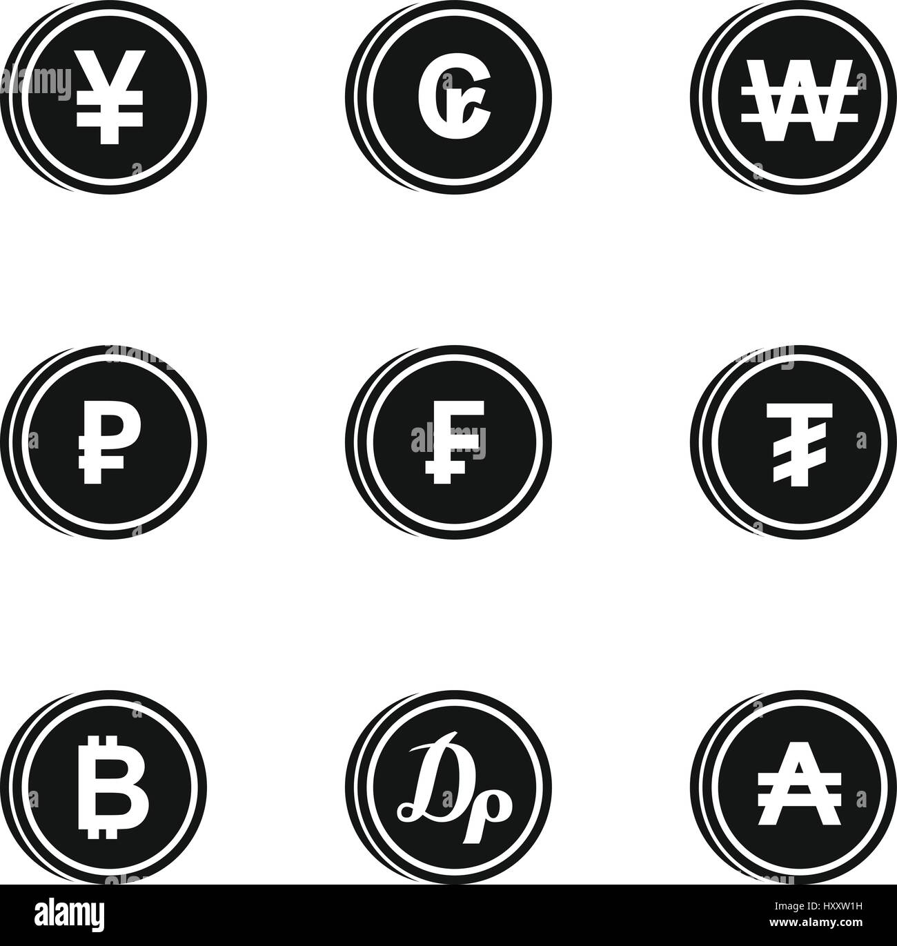 Money of countries icons set, simple style Stock Vector Image & Art - Alamy