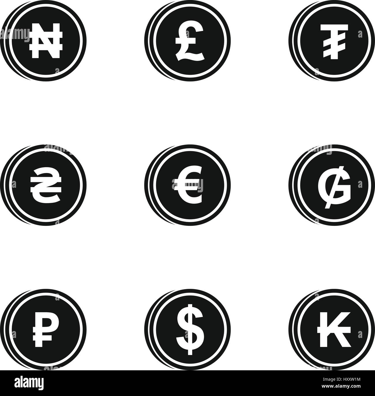 Types of money icons set, simple style Stock Vector Image & Art - Alamy