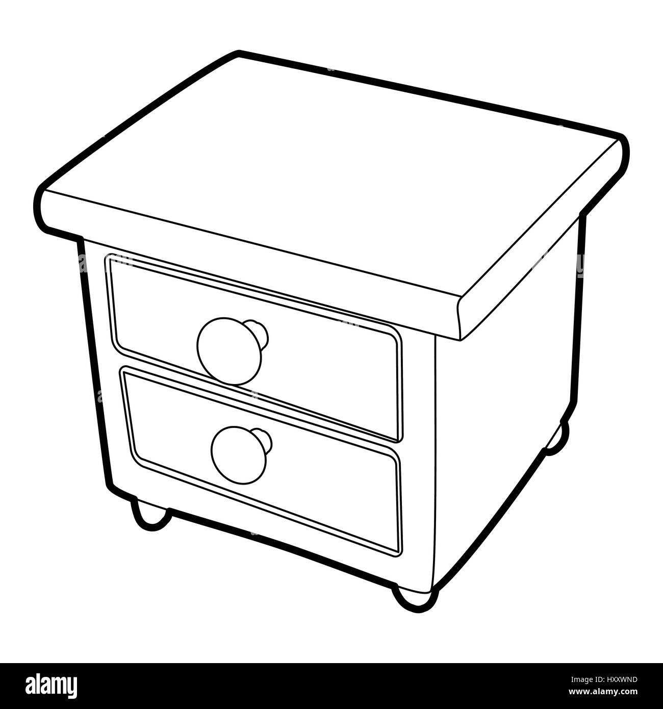 Nightstand icon, isometric 3d style Stock Vector Image & Art Alamy