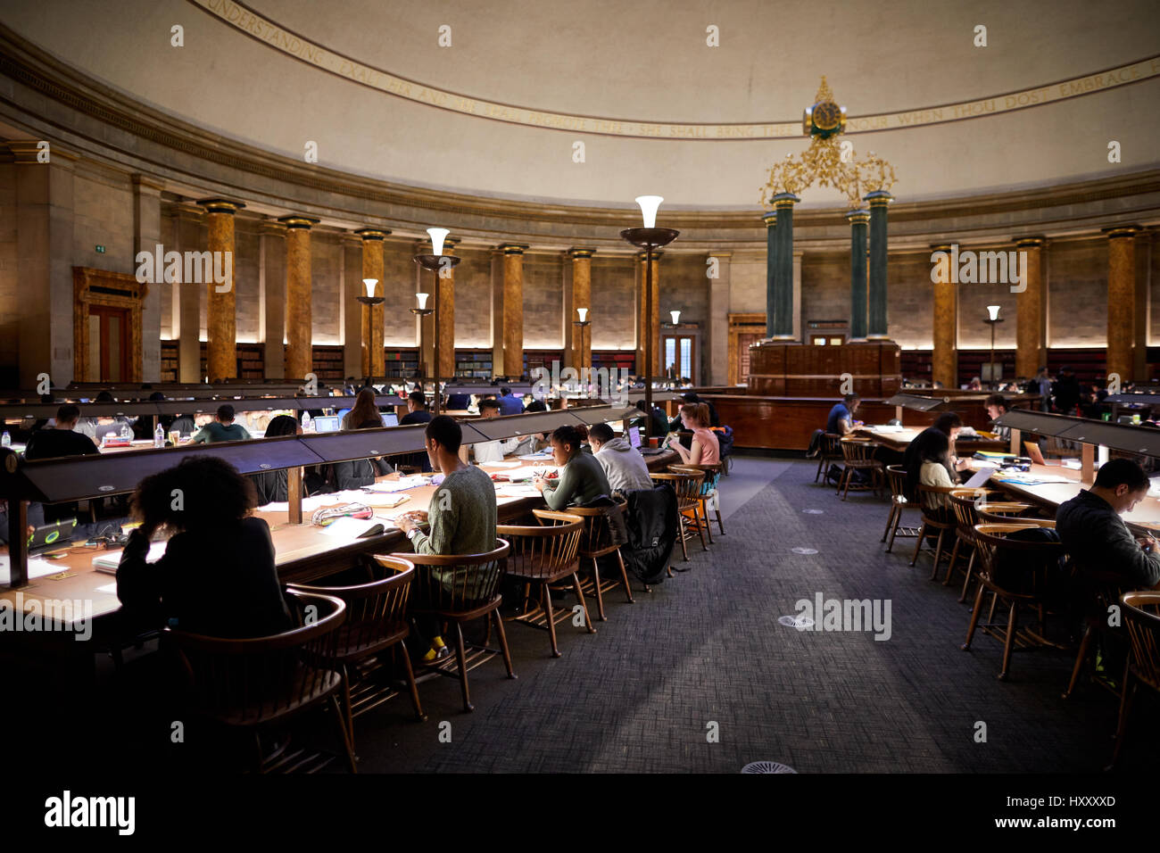 Manchester Central library central Wolfson Reading Room Stock Photo