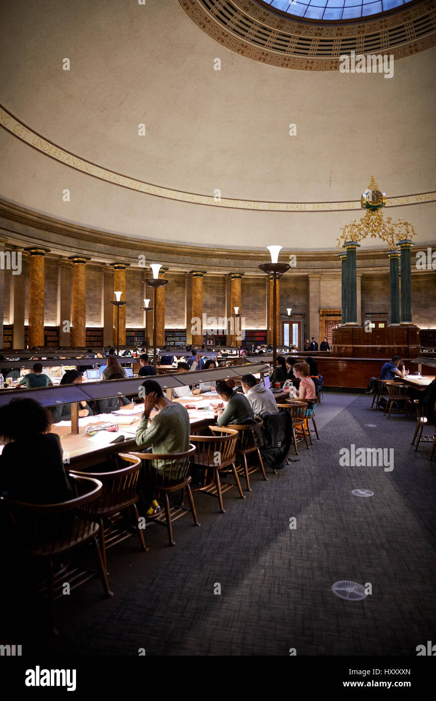 Manchester Central library central Wolfson Reading Room Stock Photo