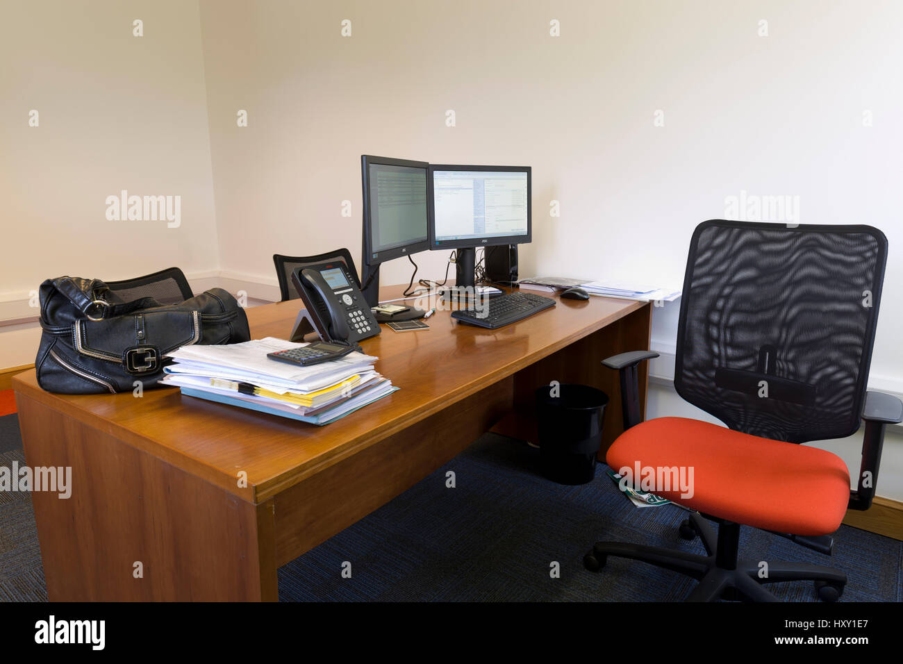 Modern office desk Stock Photo