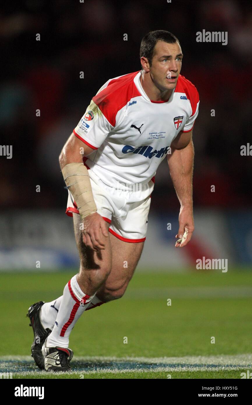 ADRIAN MORLEY ENGLAND RUGBY LEAGUE KEEPMOAT STADIUM DONCASTER ENGLAND 23 October 2009 Stock Photo