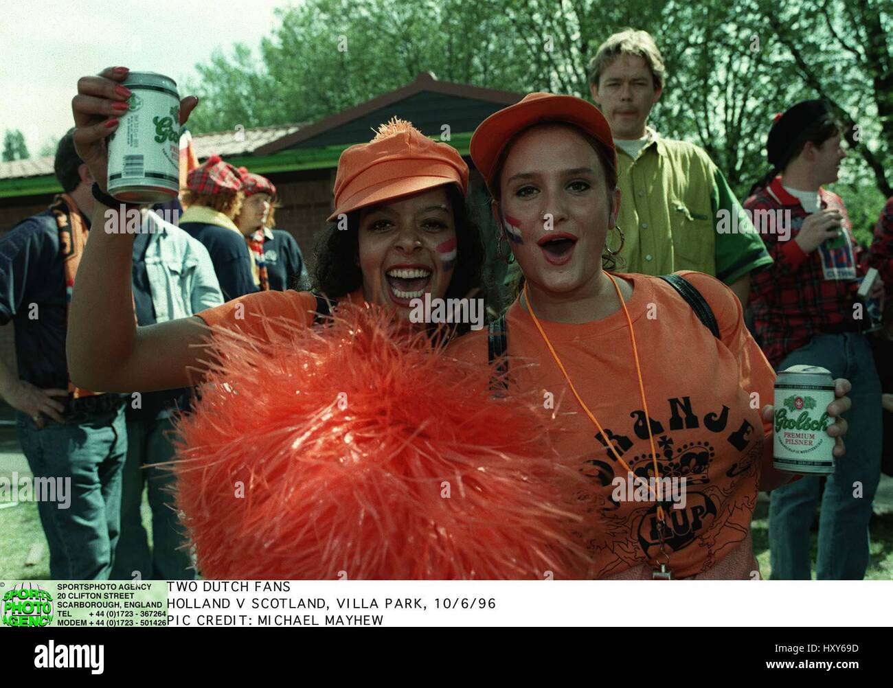 DUTCH FANS EURO 96 18 June 1996 Stock Photo