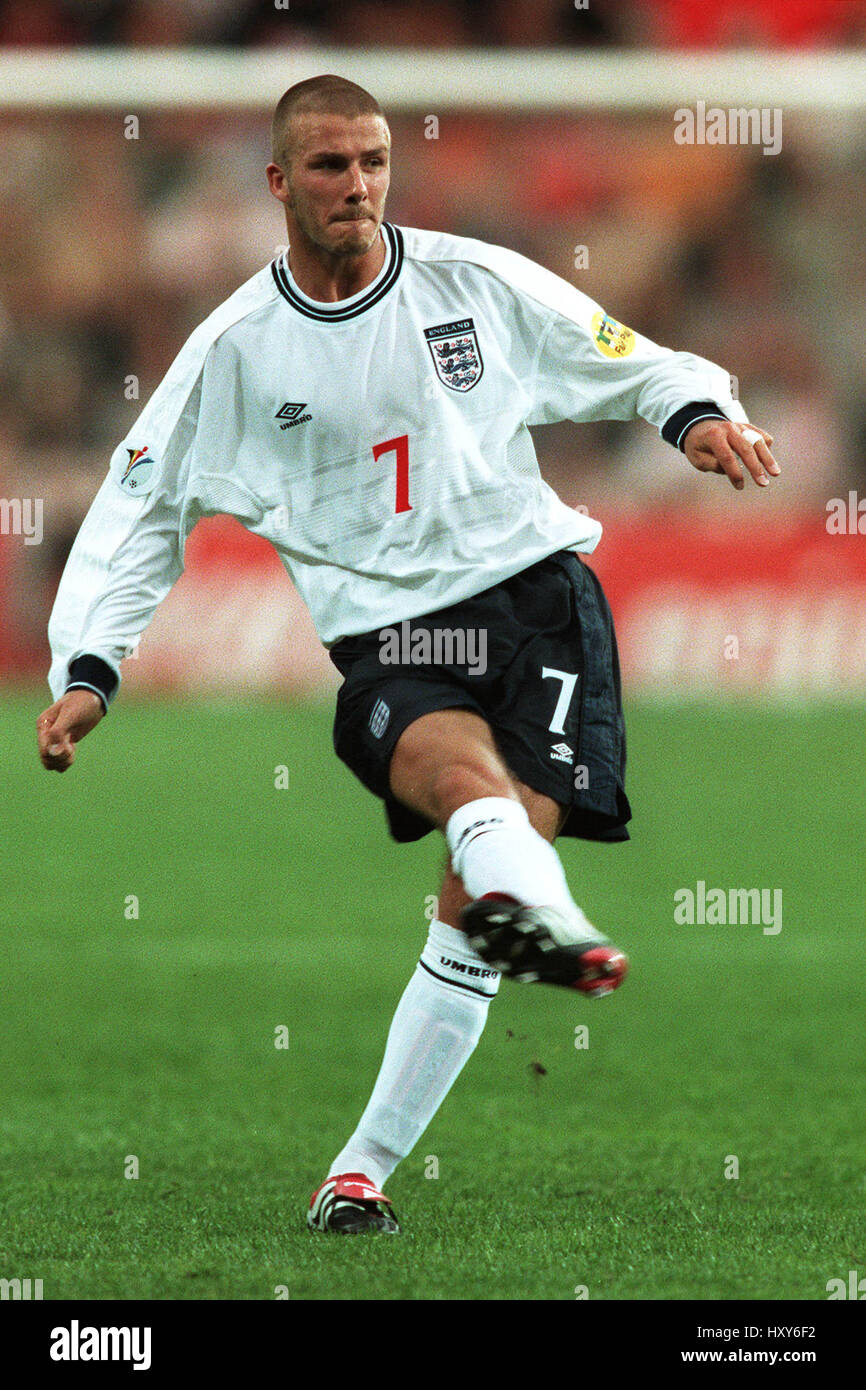 DAVID BECKHAM ENGLAND & MANCHESTER UNITED FC 12 June 2000 Stock Photo