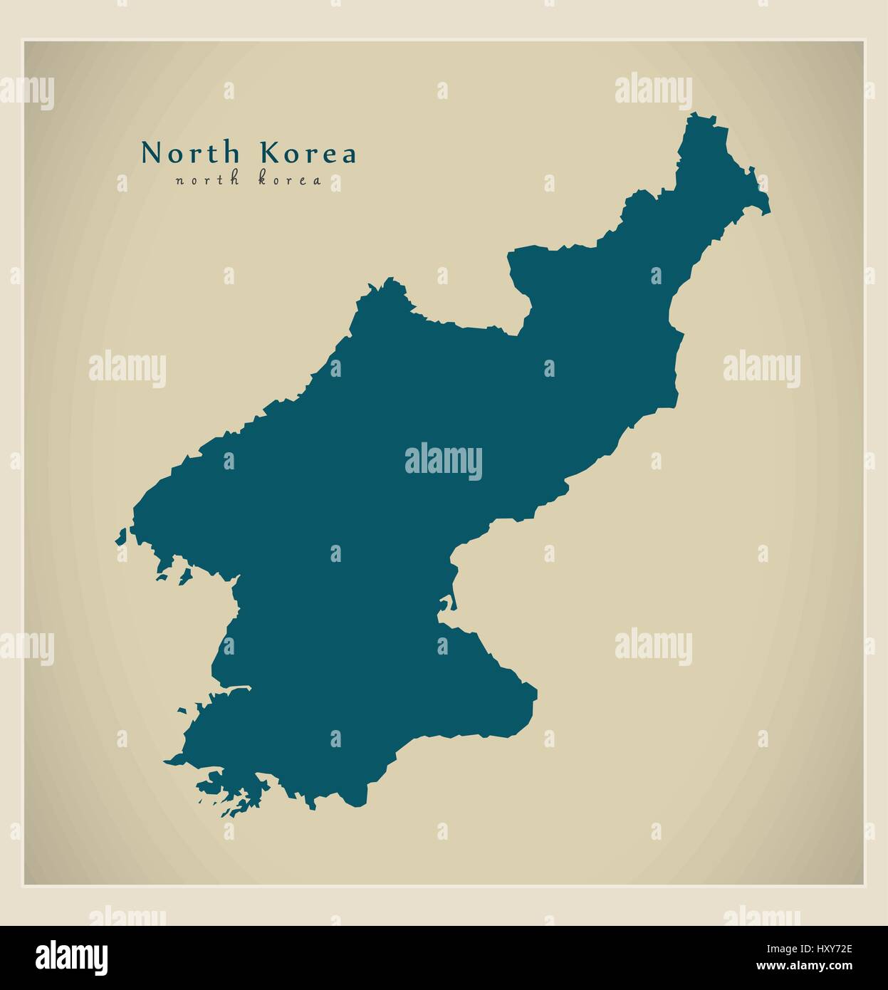 Modern Map - North Korea KP Stock Vector Image & Art - Alamy