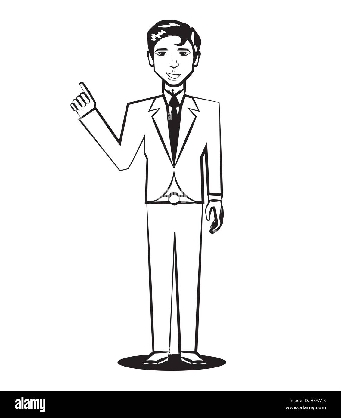 business man comic outline vector illustration eps 10 Stock Vector ...