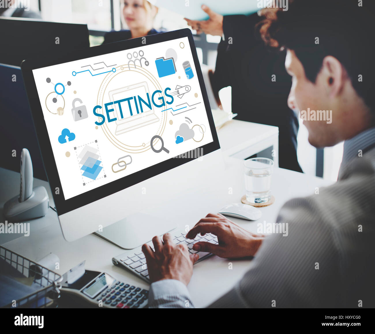 Database Network Settings System Stock Photo