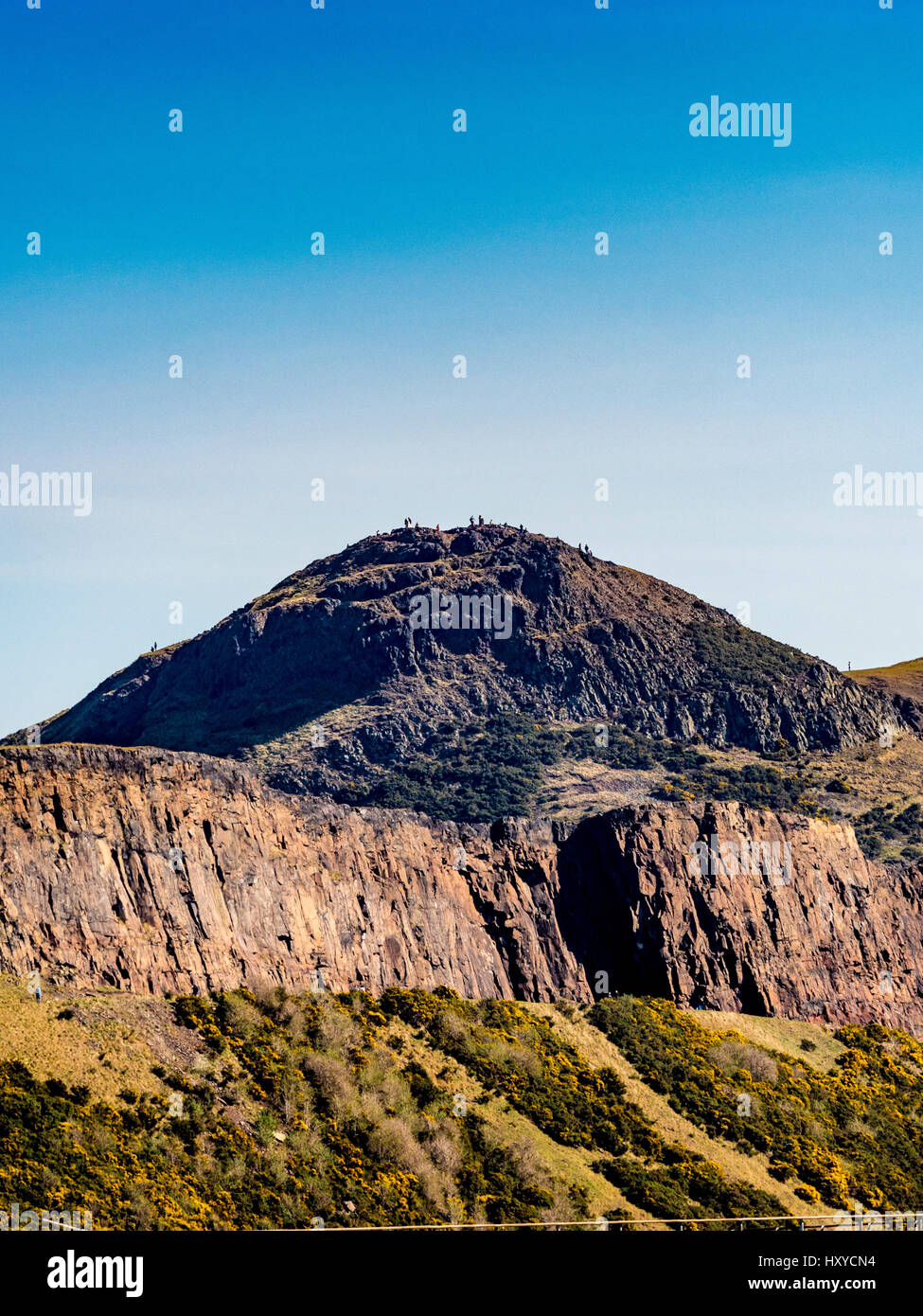 Arthur's Seat, an extinct volcano located in Holyrood Park, Edinburgh, Scotland. Stock Photo