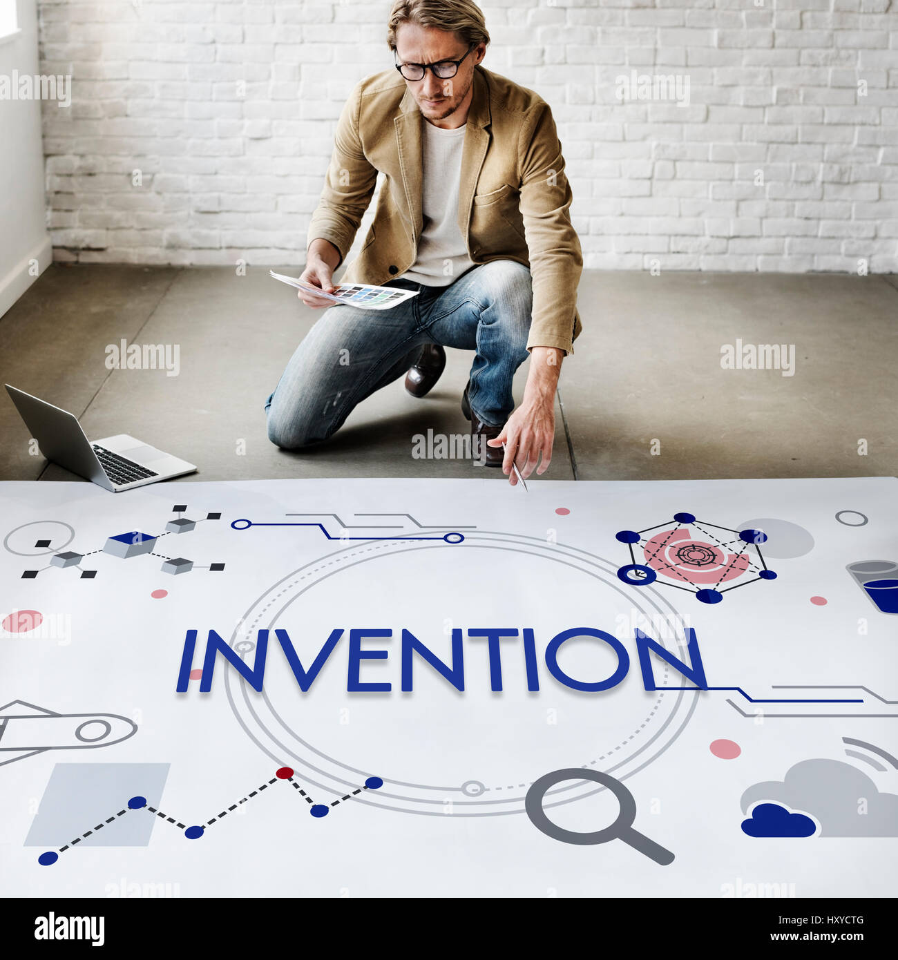Modification Application Invention Technology Icon Stock Photo - Alamy