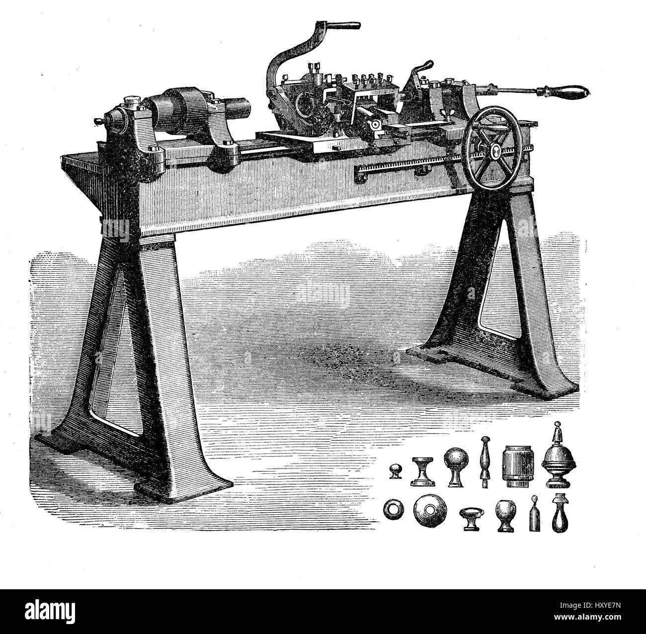 Metalworking Turning Bench Lathe With Cone Heads And Accessories