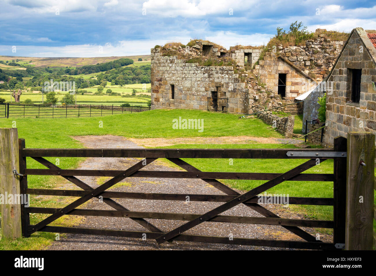 Danby Castle, North York Moors, Scarborough, England, UK Stock Photo