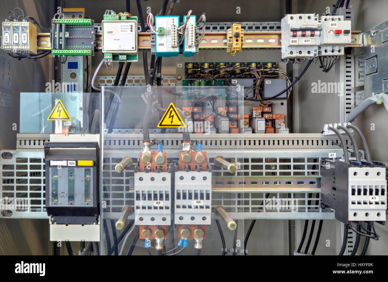 Components from power supply modules closeup Stock Photo Alamy