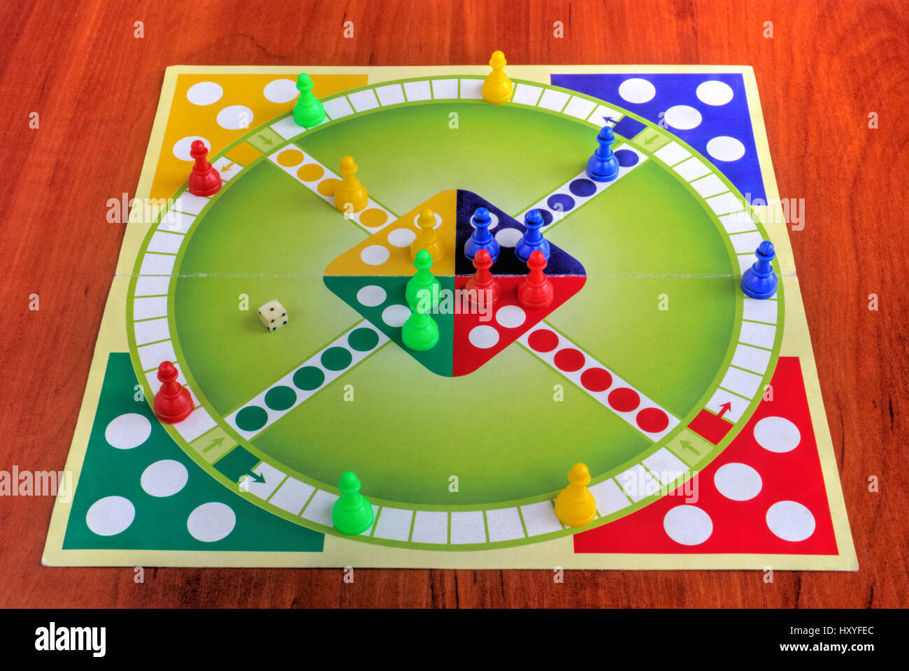 Colorful board for playing traditional children's game Stock Photo Alamy