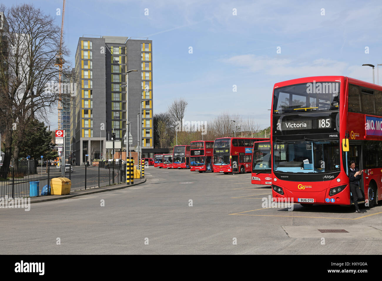 Lewisham bus station in Southeast London, UK Stock Photo