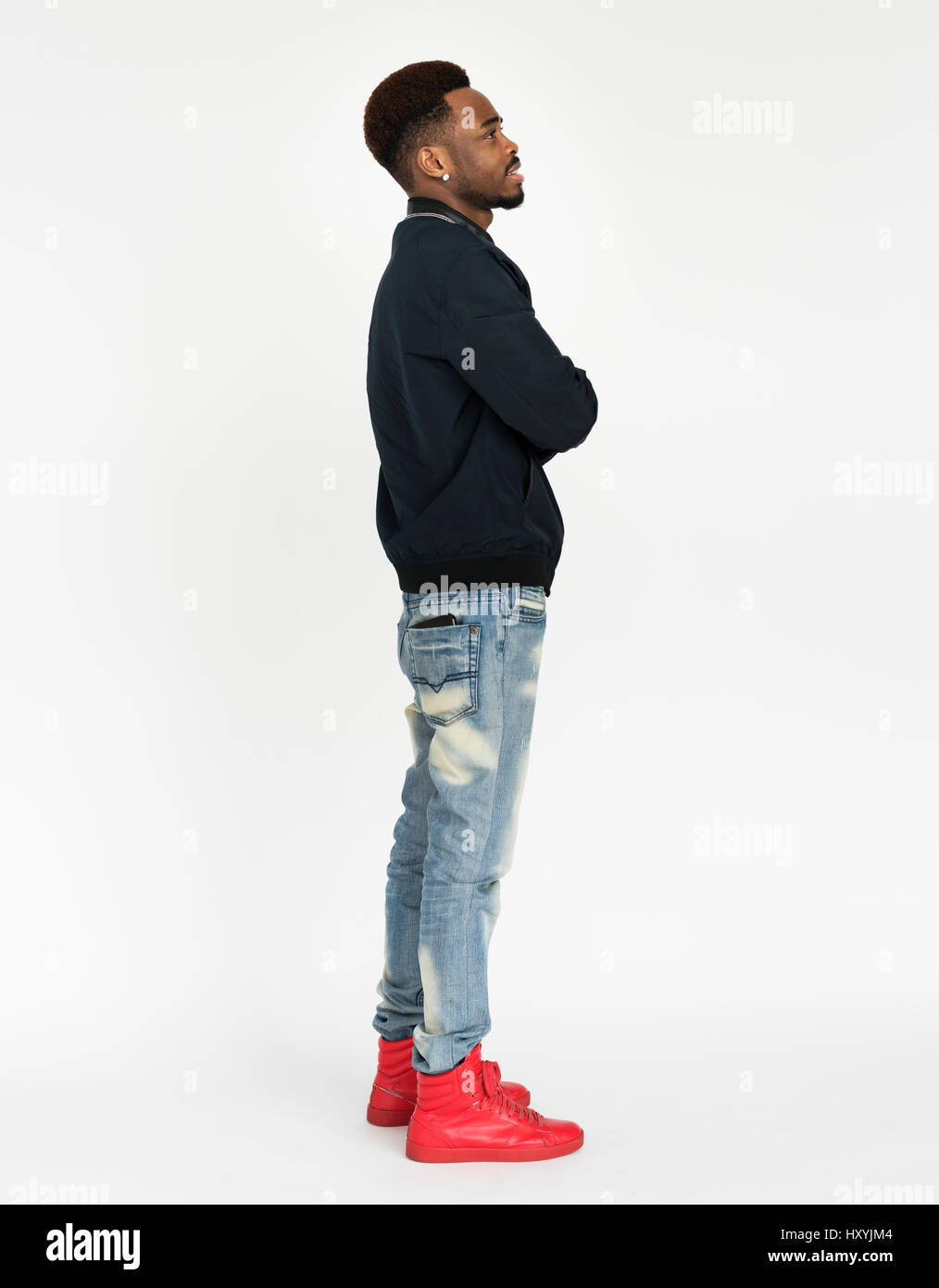 Studio People Shoot Portrait Isolated on White Stock Photo - Alamy