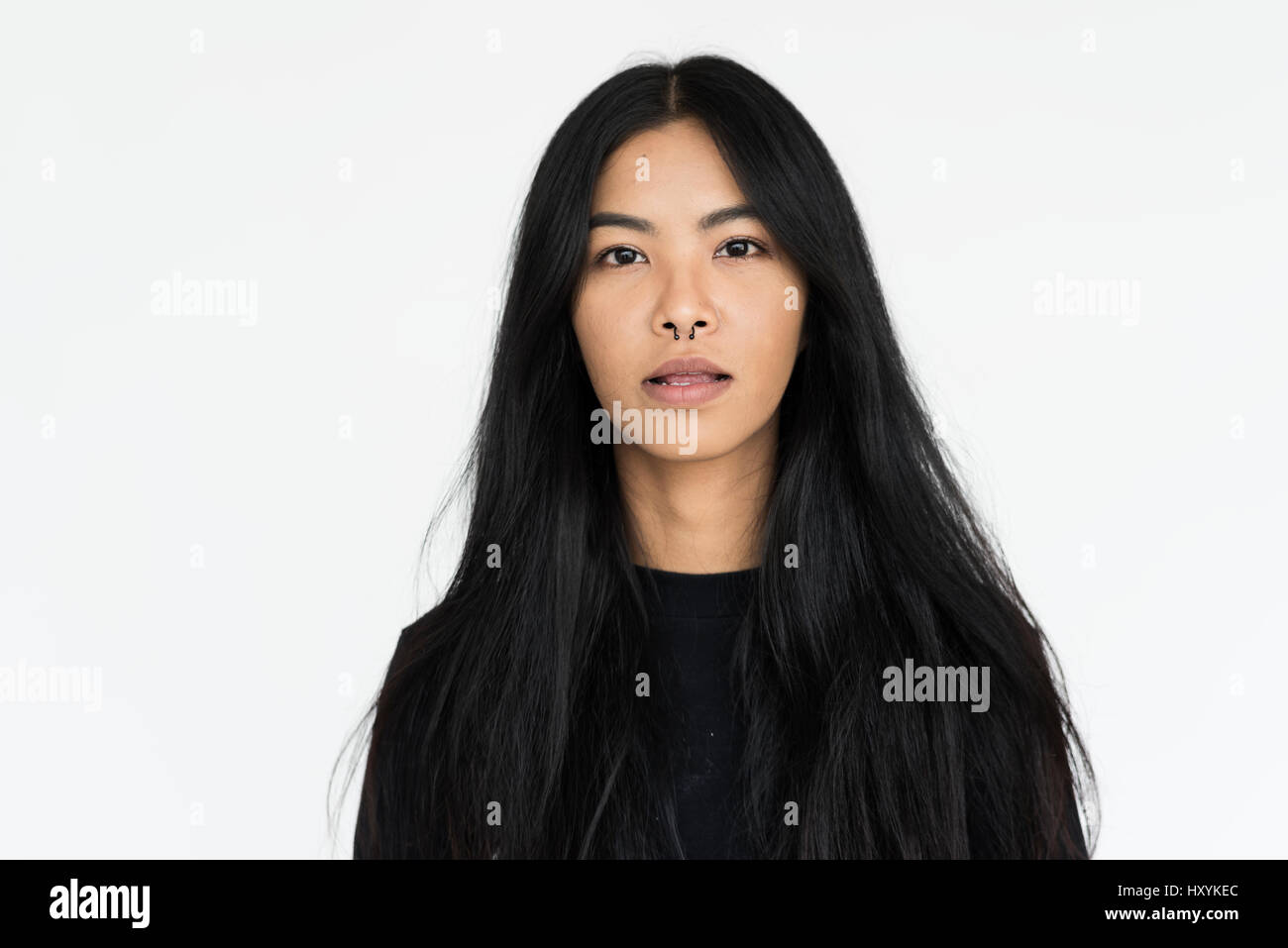 Studio People Shoot Portrait Isolated on White Stock Photo - Alamy