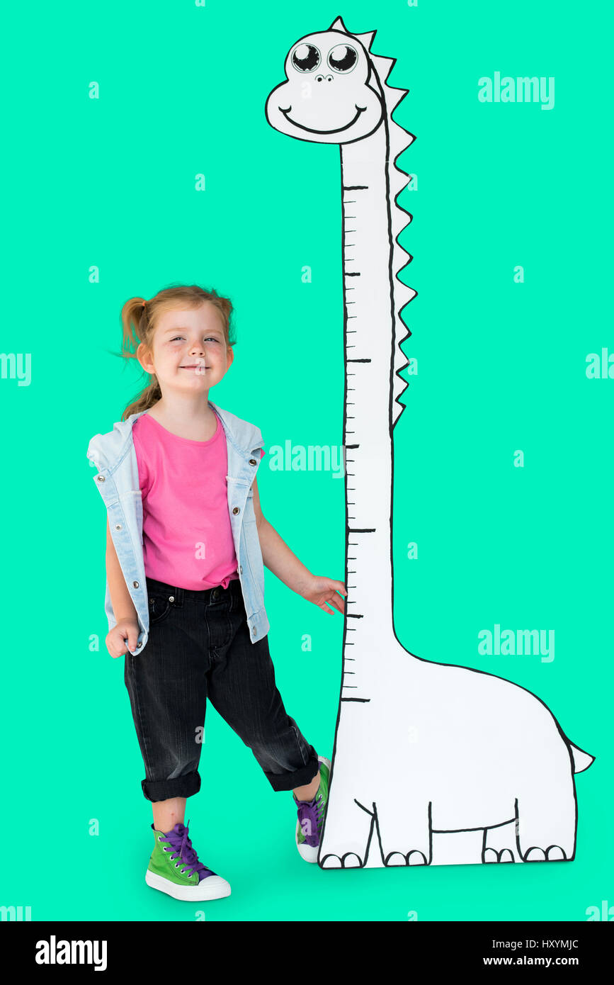 Tall Measure Height Child Growing Scale Stock Photo
