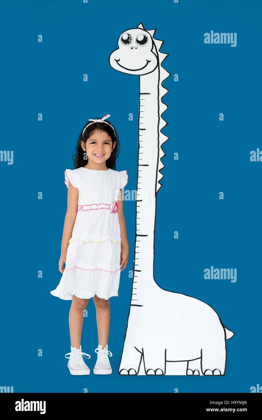 Tall Measure Height Child Growing Scale Stock Photo