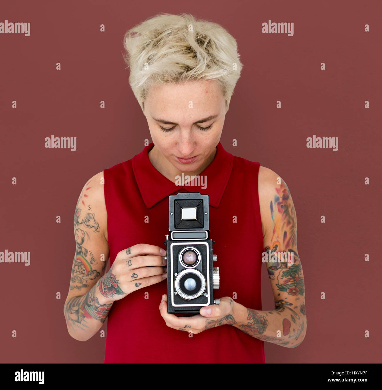 Studio Shoot Portrait People Model Stock Photo - Alamy