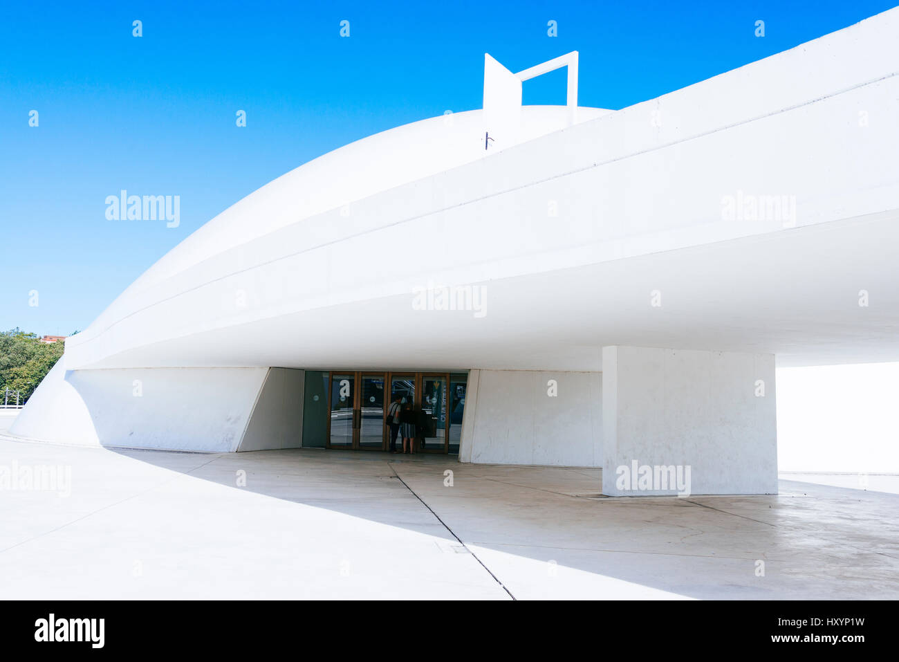Art installation 'Tránsitos' Colectivo DV. Oscar Niemeyer International Cultural Centre. Avilés, Principality of Asturias, Spain, Europe Stock Photo