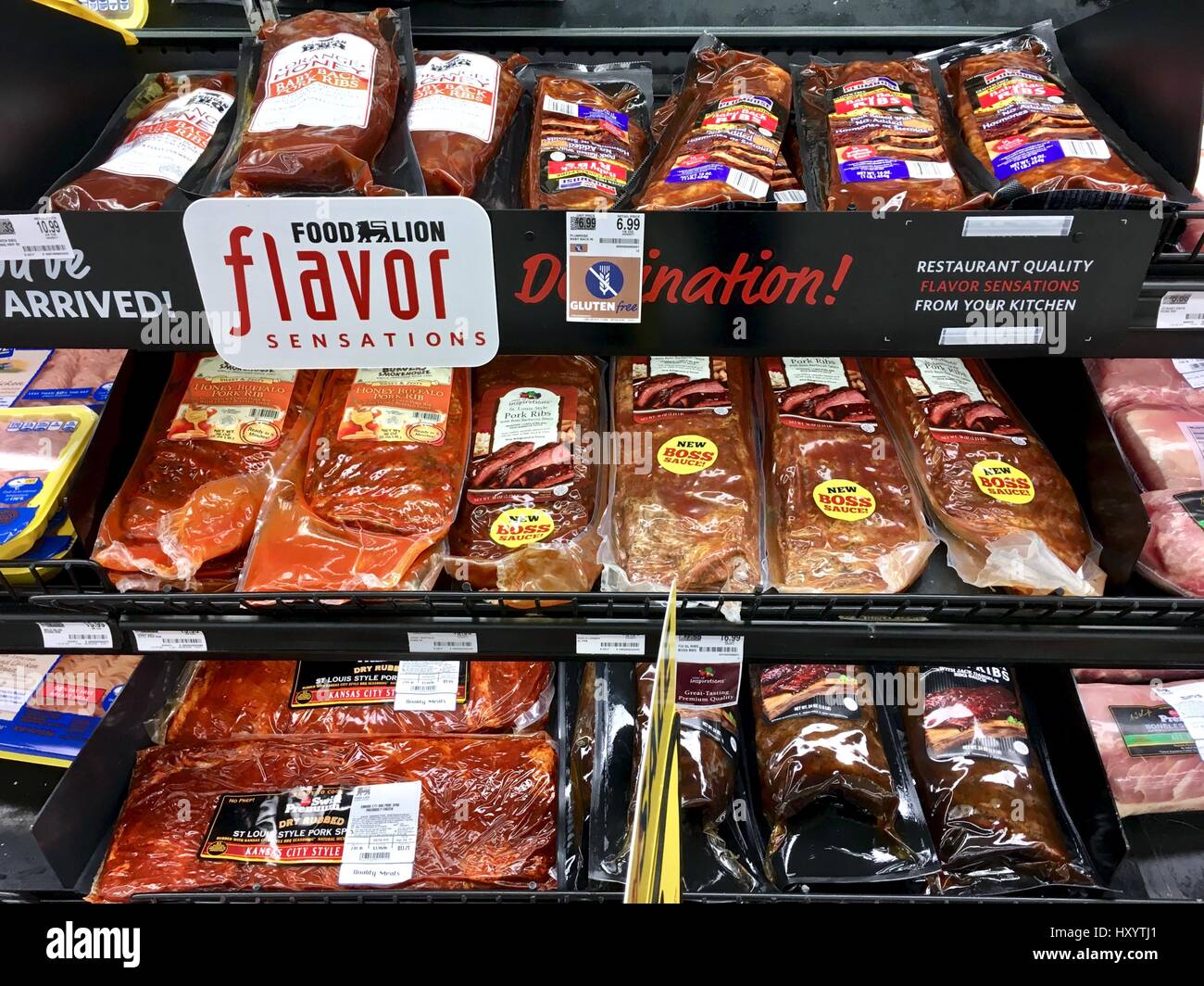 Prepackaged meats Stock Photo Alamy