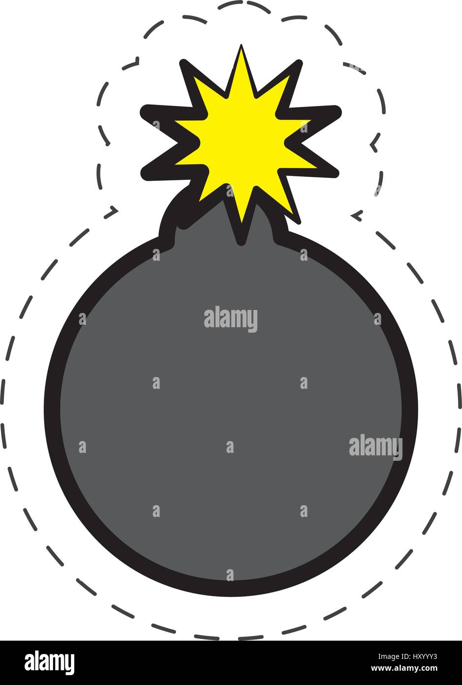 comic bomb explotion symbol Stock Vector
