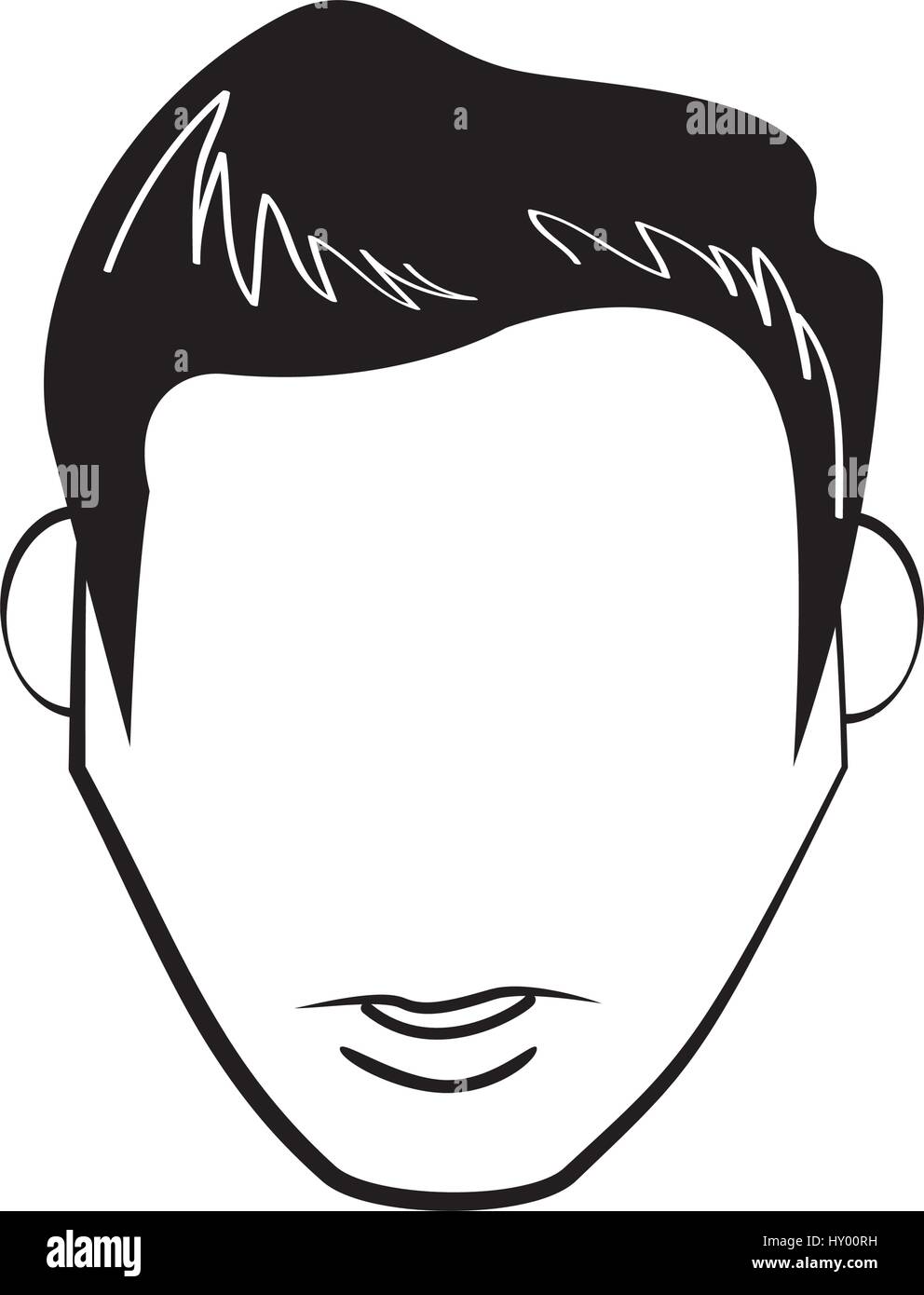 head people faceless line Stock Vector Image & Art - Alamy