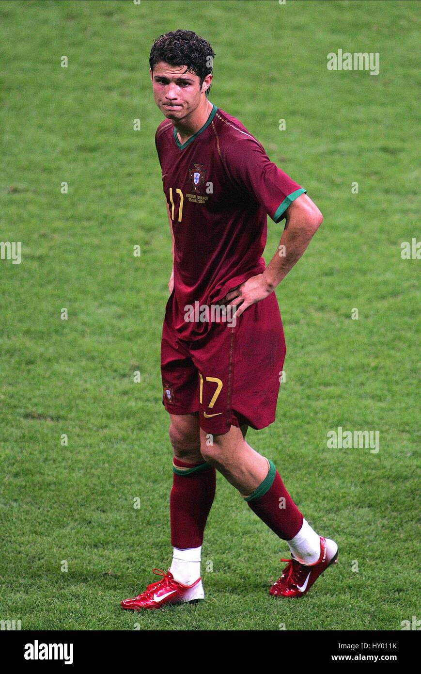 CRISTIANO RONALDO PORTUGAL V FRANCE WORLD CUP STADIUM MUNICH Germany 05 July 2006 Stock Photo