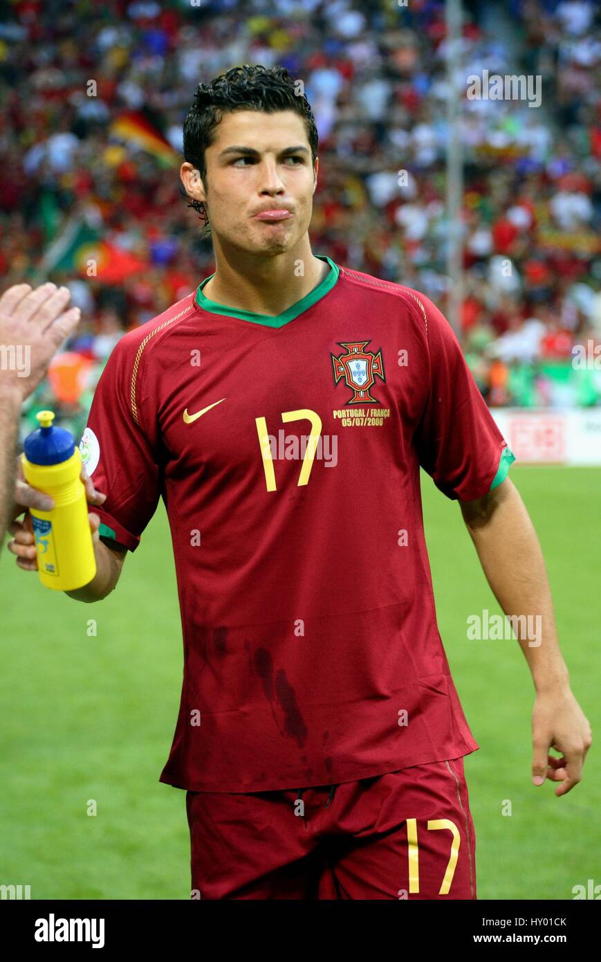 CRISTIANO RONALDO PORTUGAL & MANCHESTER UNITED WORLD CUP ALLIANZ ARENA MUNICH GERMANY 05 July 2006 Stock Photo