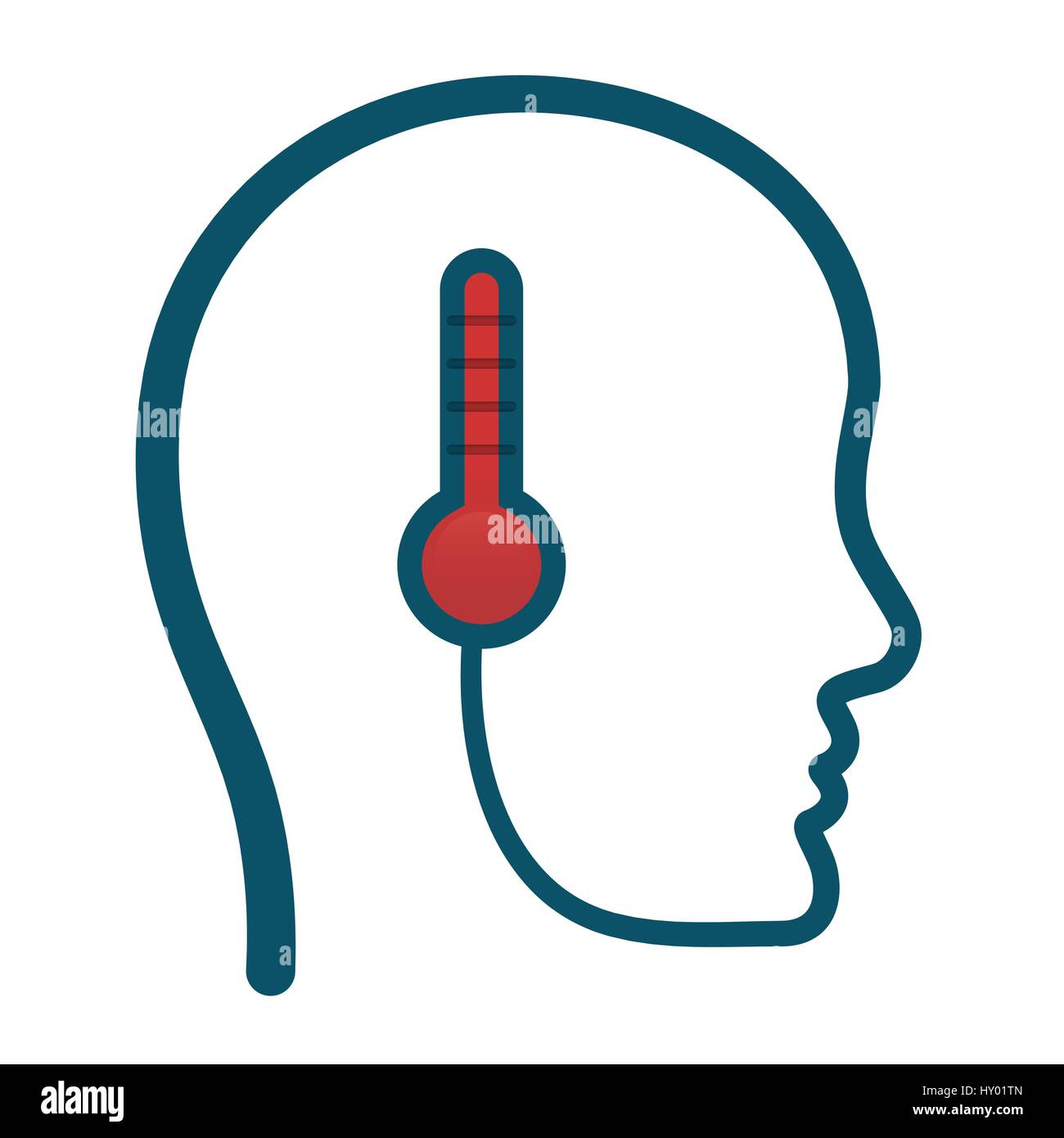 head think temperature thermometer Stock Vector Image & Art Alamy
