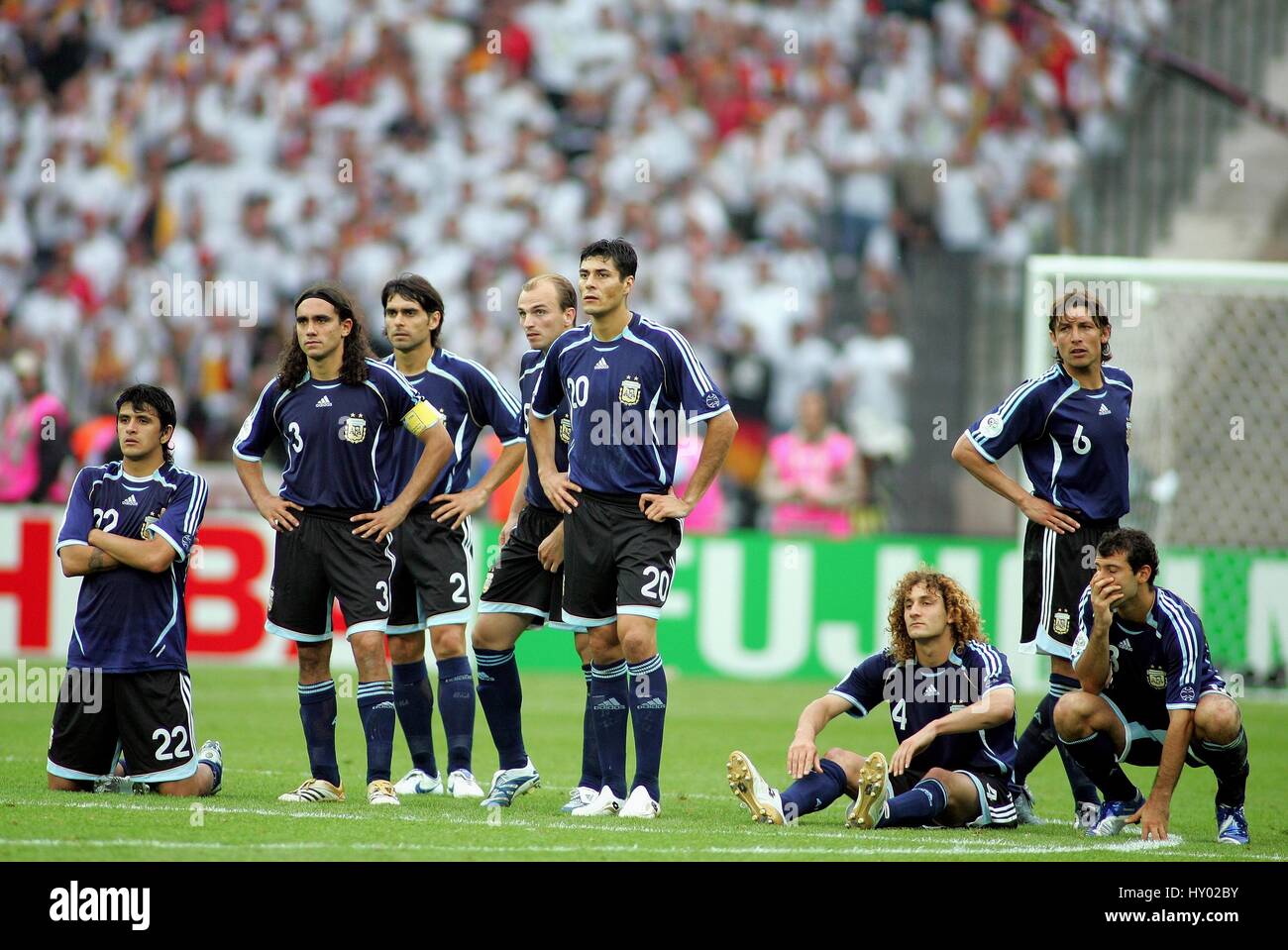 ARGENTINA DURING PENALTIES GERMANY V ARGENTINA WORLD CUP BERLIN GERMANY