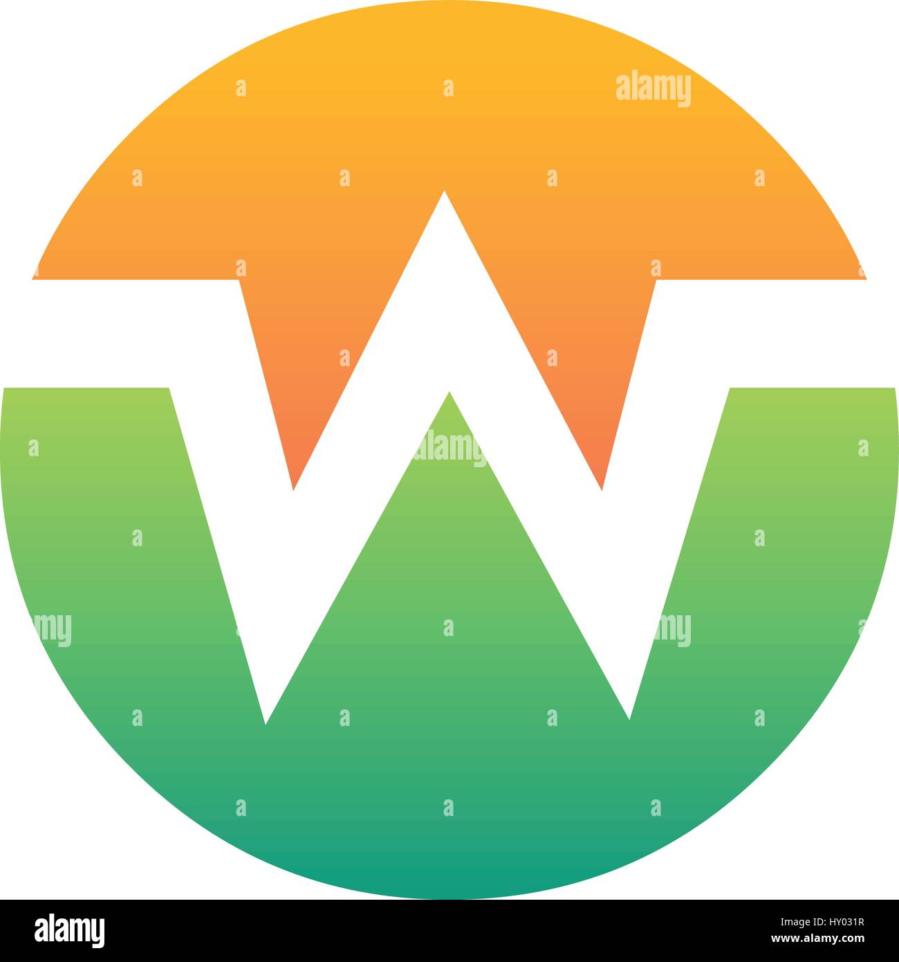 letter W Symbol design illustration, Creative Concept Stock Vector