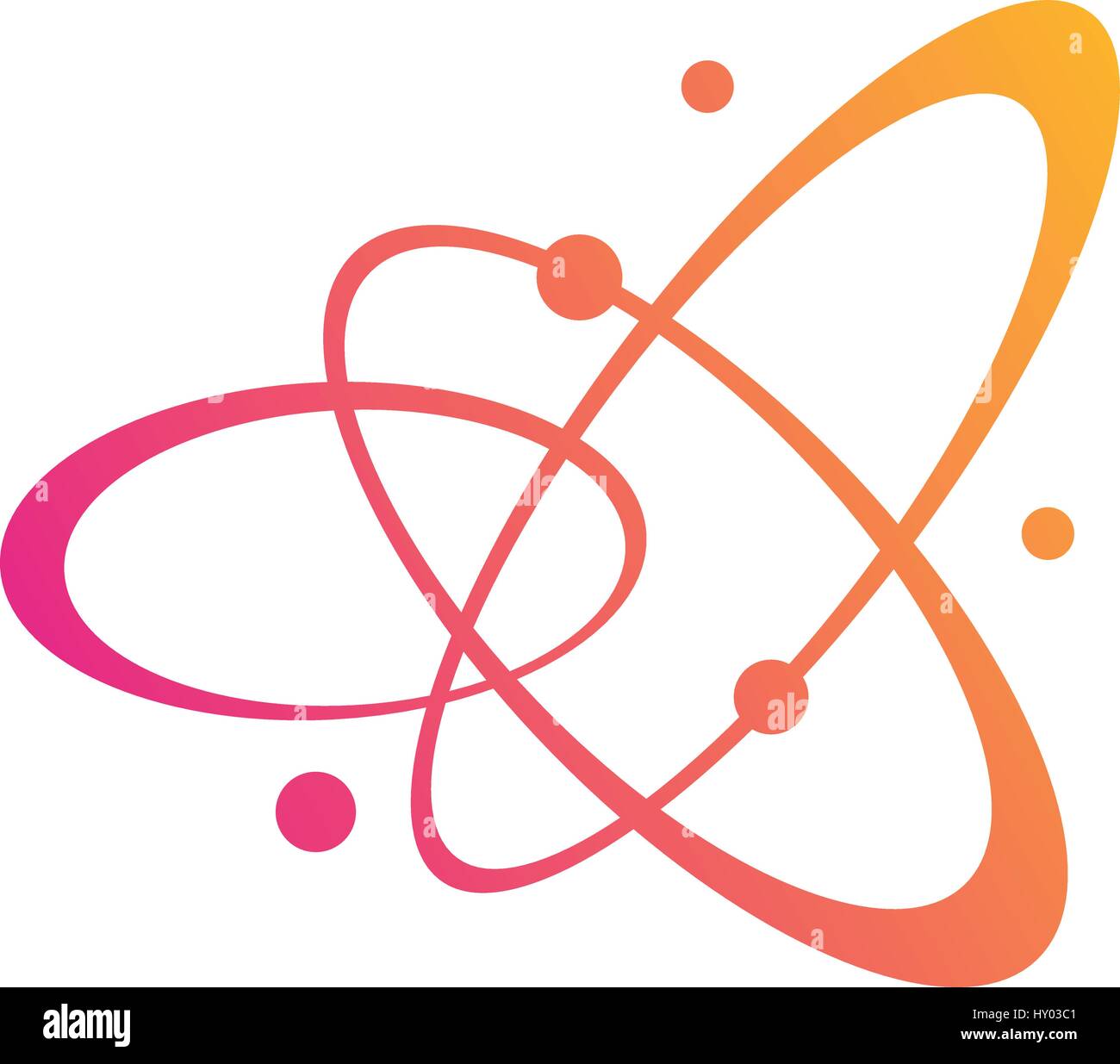 Atom orbiting design, vector illustration Stock Vector
