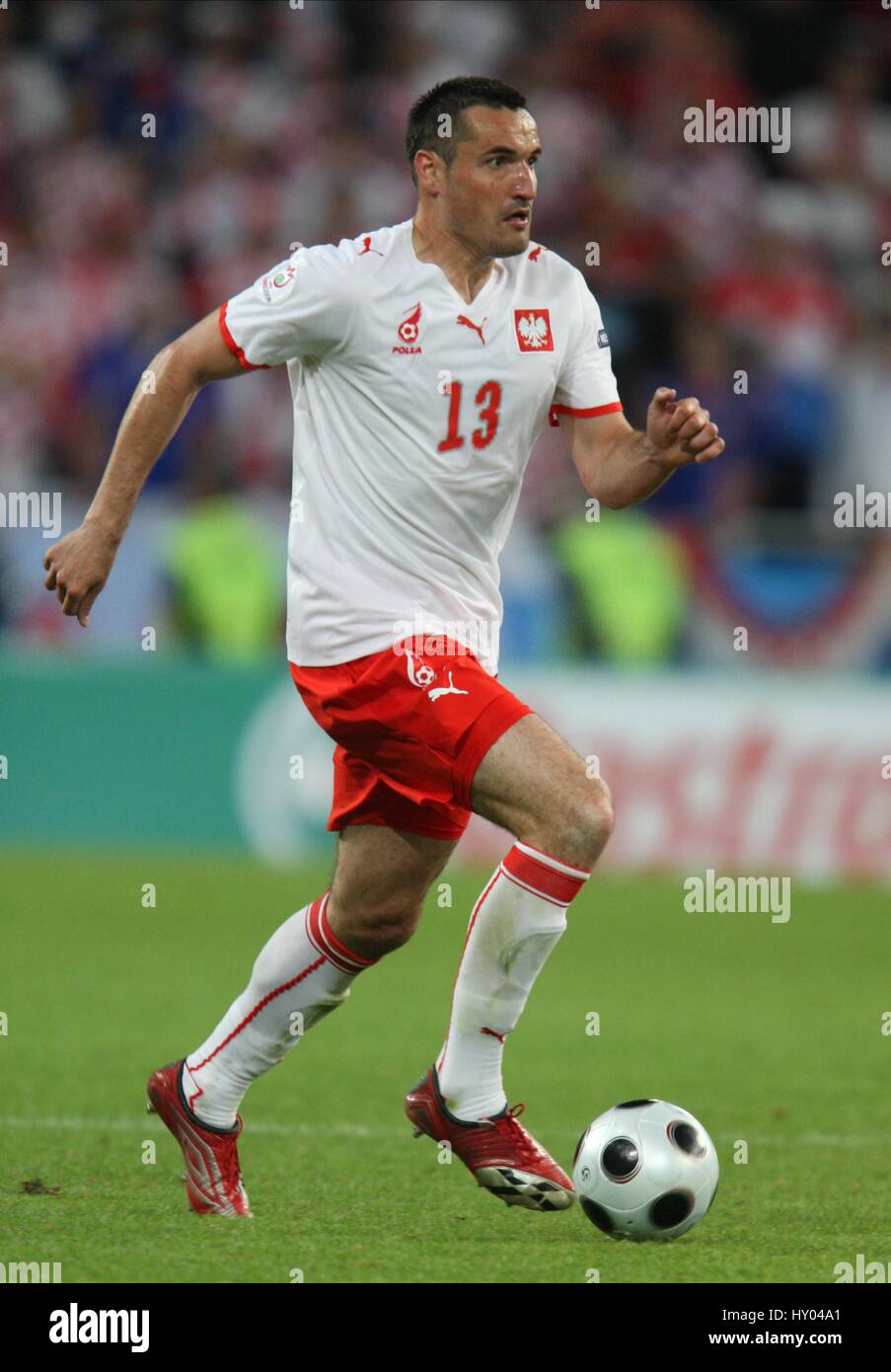 MARCIN WASILEWSKI POLAND & ANDERLECHT WORTHERSEE STADION KLAGENFURT AUSTRIA 16 June 2008 Stock Photo