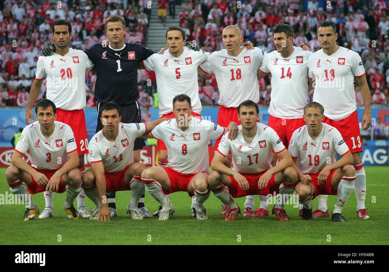 POLISH TEAM GROUP POLAND V CROATIA WORTHERSEE STADION KLAGENFURT