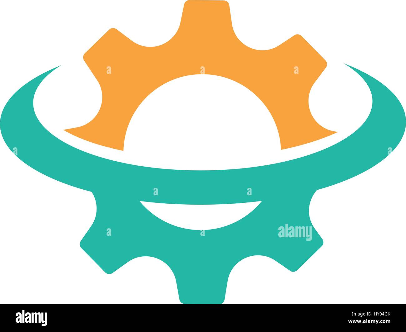 Gear Symbol vector illustration, setting or maintenance concept Stock Vector