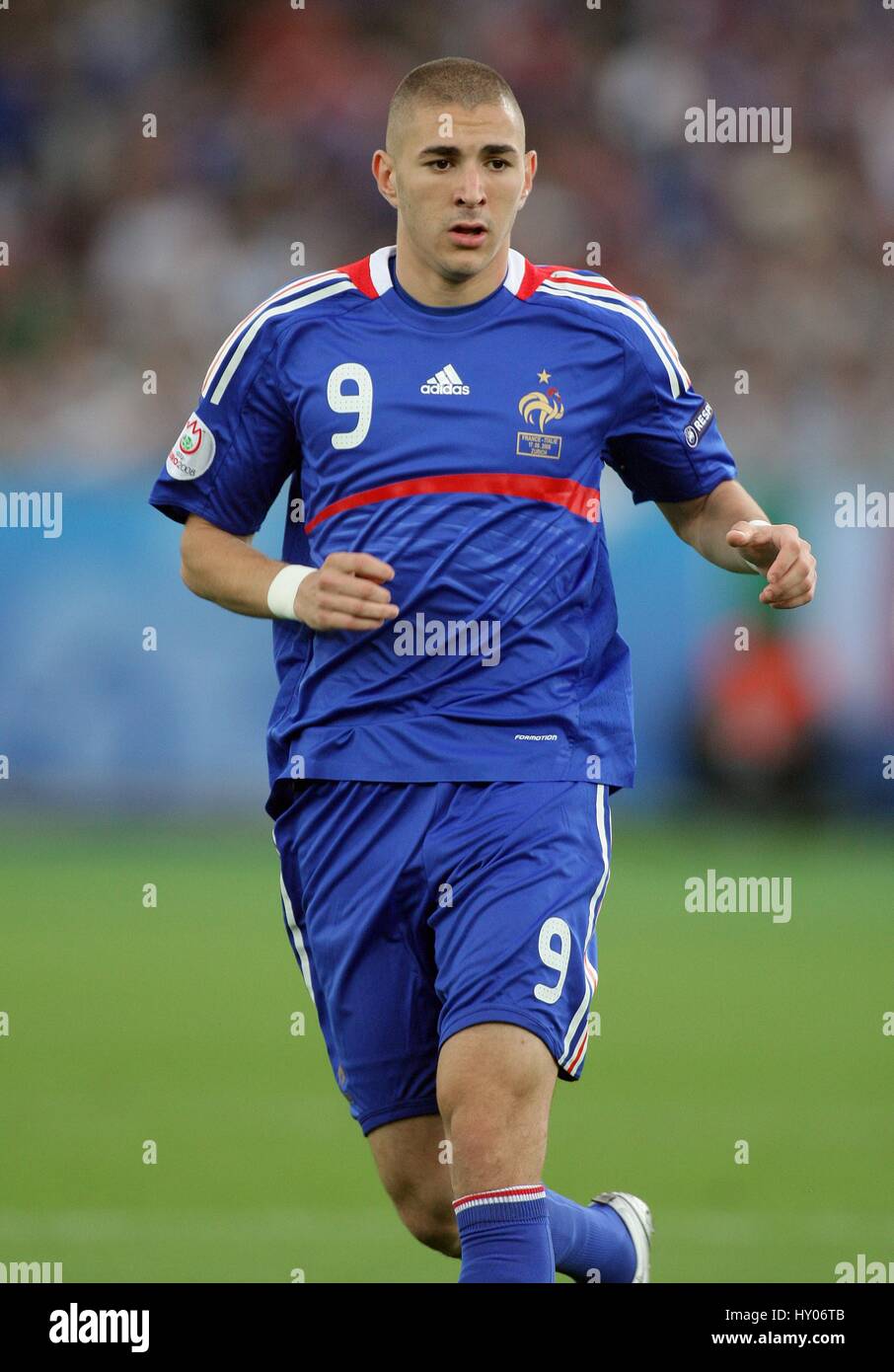 KARIM BENZEMA FRANCE & LYON LETZIGRUND STADUIM ZURICH SWITZERLAND 17 June  2008 Stock Photo - Alamy