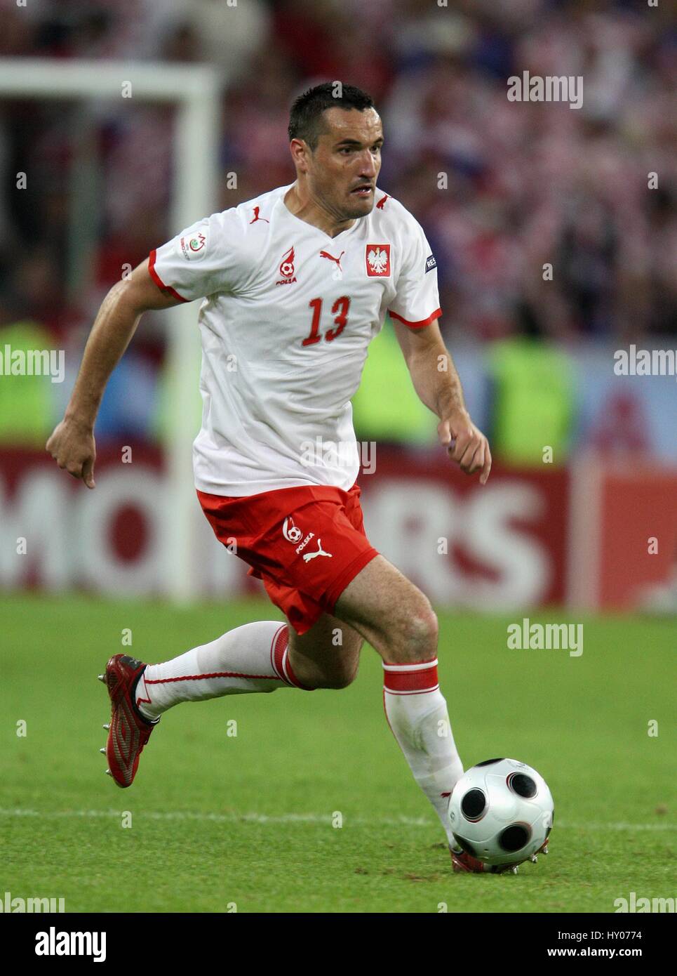 MARCIN WASILEWSKI POLAND & ANDERLECHT WORTHERSEE STADION KLAGENFURT AUSTRIA 16 June 2008 Stock Photo