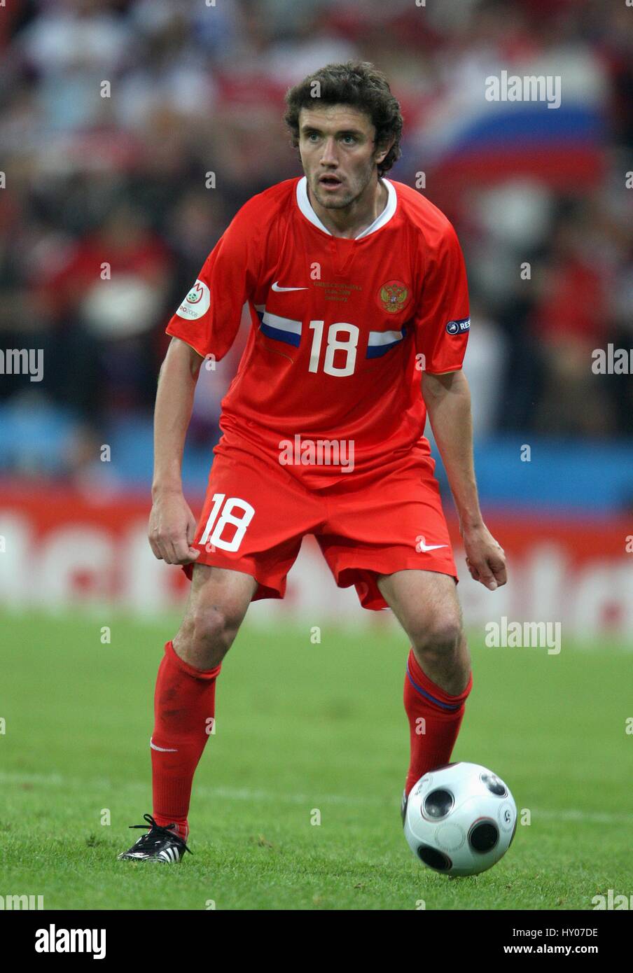 YURI ZHIRKOV RUSSIA & CSKA MOSCOW EM STADION SALZBURG AUSTRIA 14 June 2008 Stock Photo