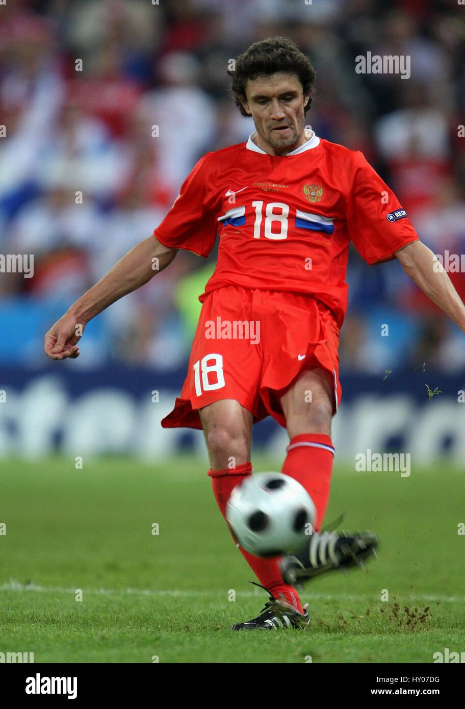 YURI ZHIRKOV RUSSIA & CSKA MOSCOW EM STADION SALZBURG AUSTRIA 14 June 2008 Stock Photo