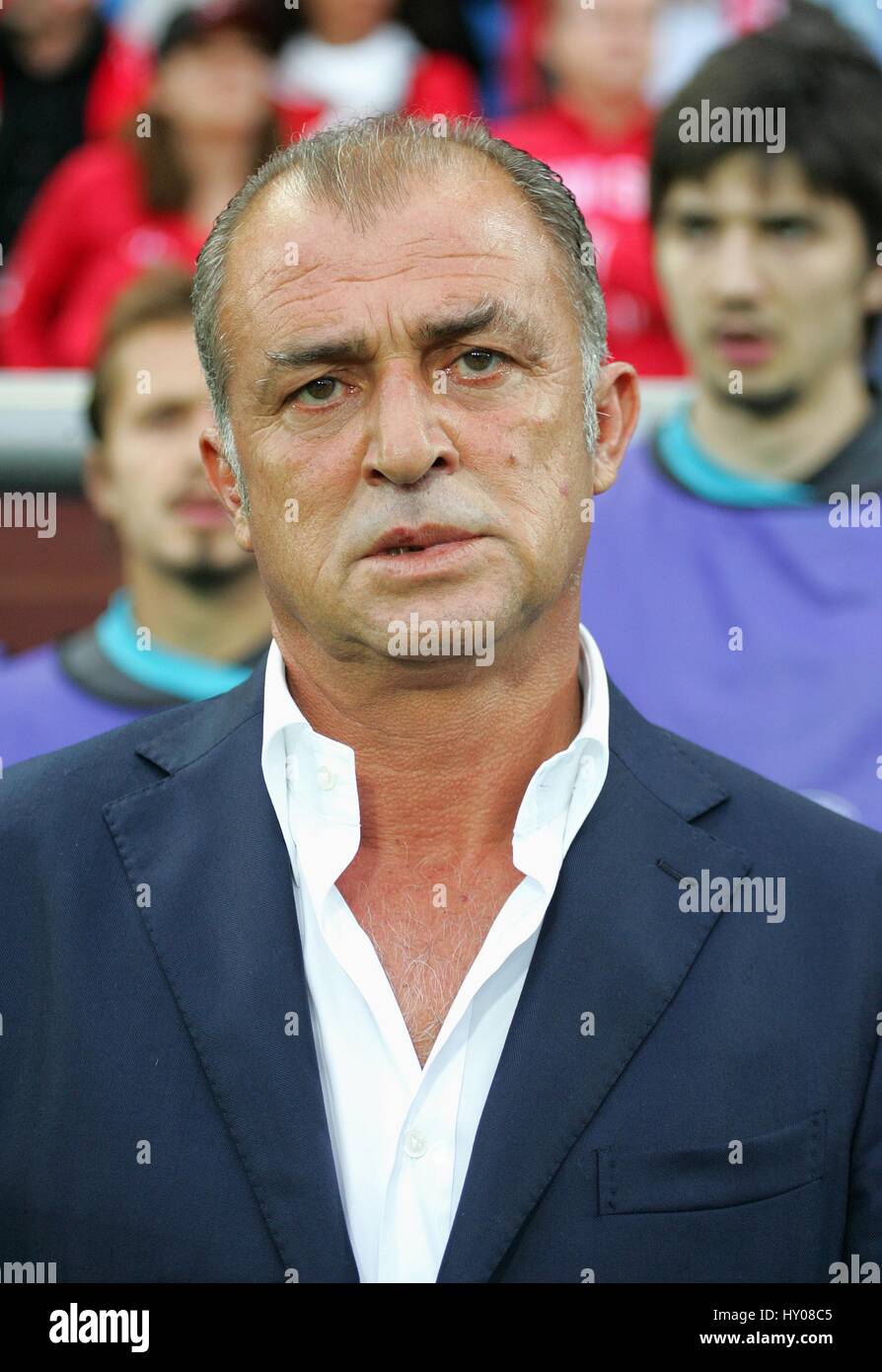 Fatih Terim Turkey Coach St Jakob Park Basel Switzerland 11 June 2008 Stock Photo Alamy