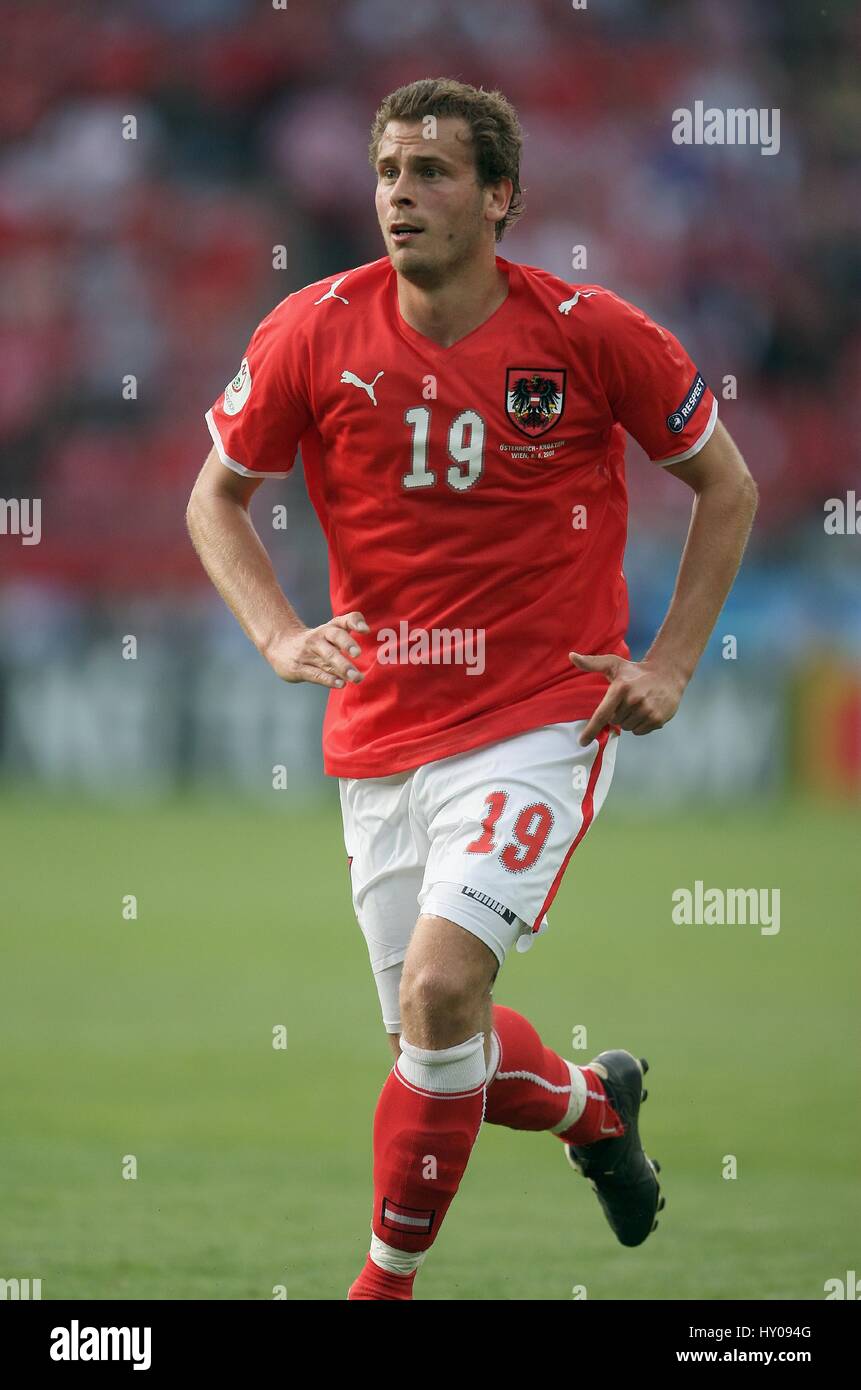 JURGEN SAUMEL AUSTRIA & SK STURM GRAZ ERNST-HAPPEL-STADION VIENNA AUSTRIA 08 June 2008 Stock Photo