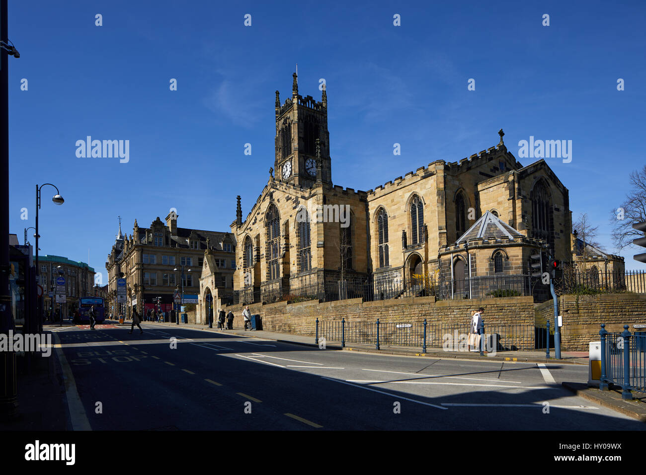 Huddersfield Parish Church, Huddersfield town centre a large market