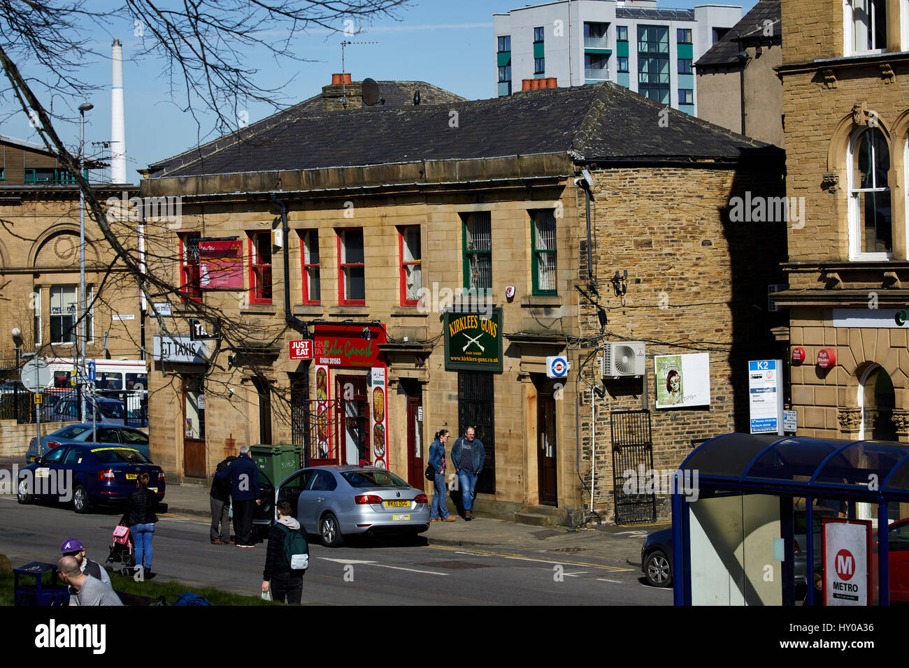 Kirklees Guns Huddersfield town centre a large market town metropolitan