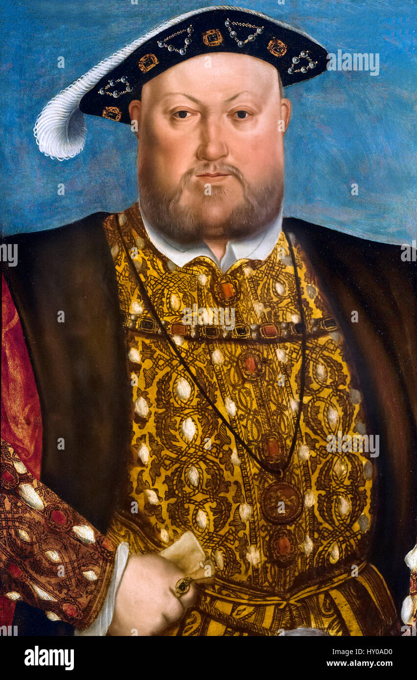 King Henry VIII by the workshop of Hans Holbein the Younger, c 1537 Stock Photo