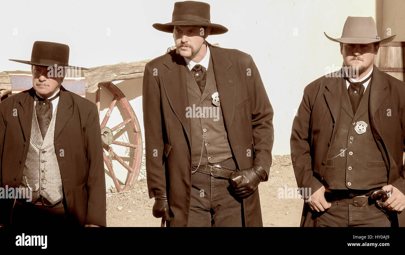 Gunslingers in the streets of the wild west town of Tombstone, Arizona Stock Photo
