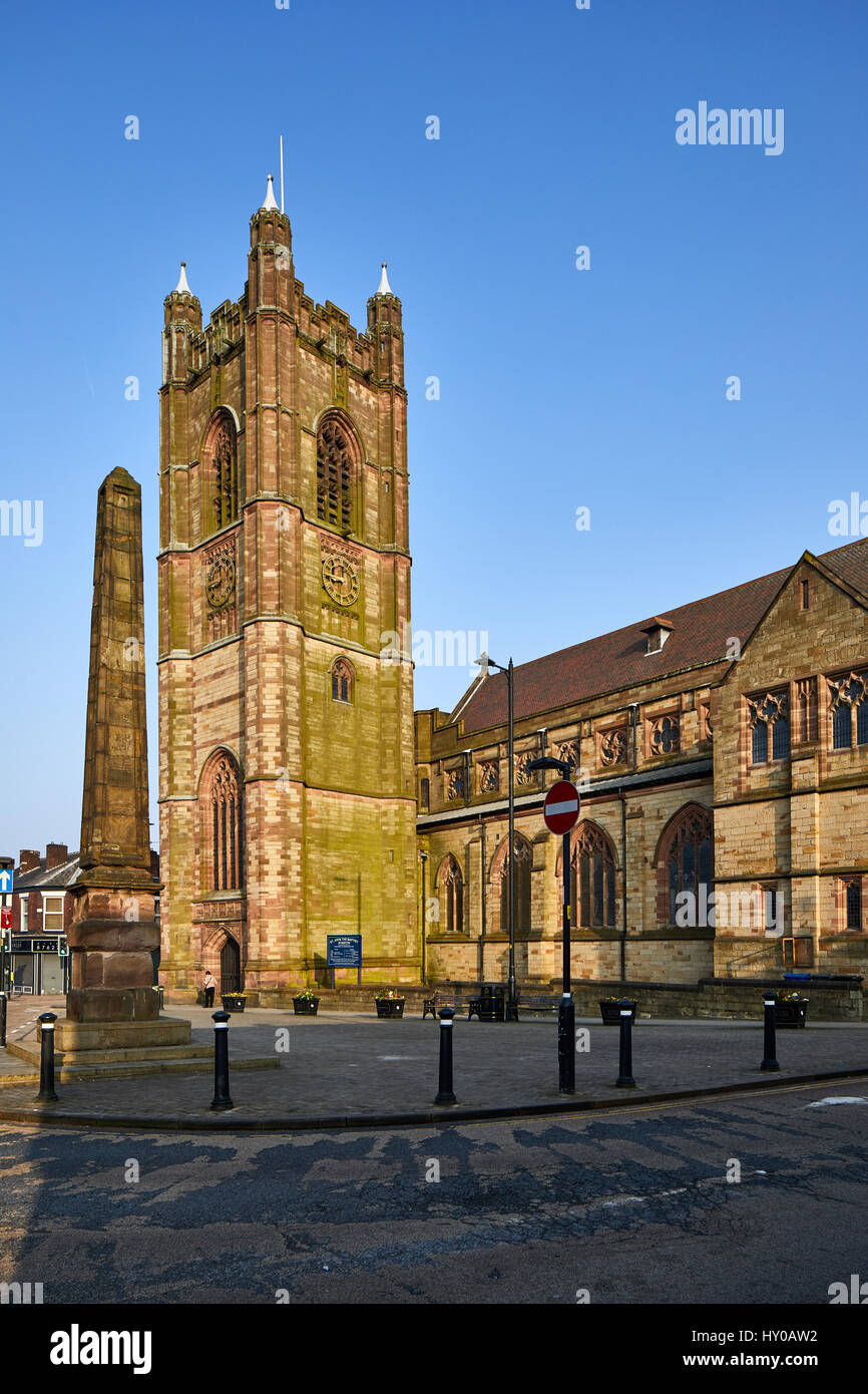 St John the Baptist Parish Church, Market Place, Atherton, Gtr Manchester England, UK . Stock Photo